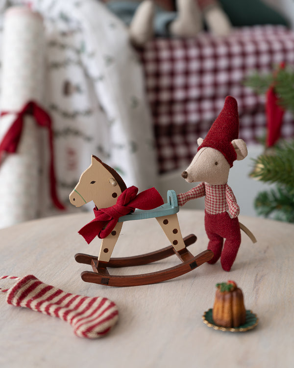 Maileg, Rocking Horse, Mouse - Spotted