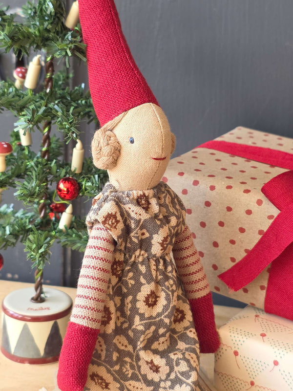 Maileg, Climbing Pixy, Girl - Winter Mint Dress (Size 1)