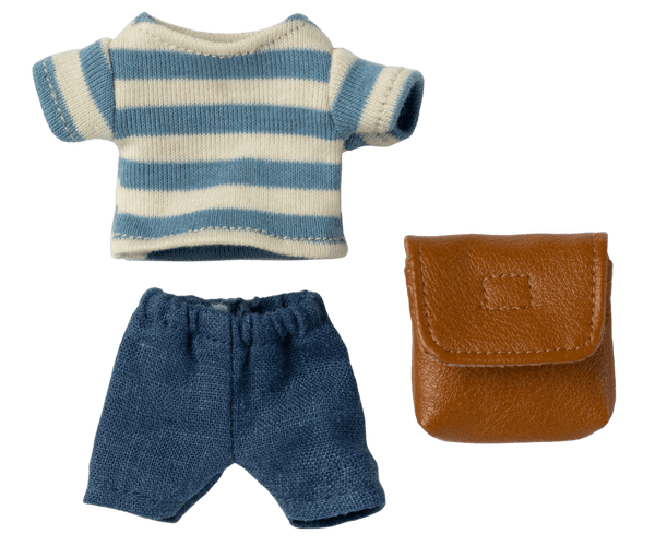 Maileg, Clothes and Bag, Big Brother Mouse - Brown