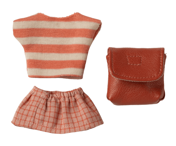 Maileg, Clothes and Bag, Big Sister Mouse - Coral