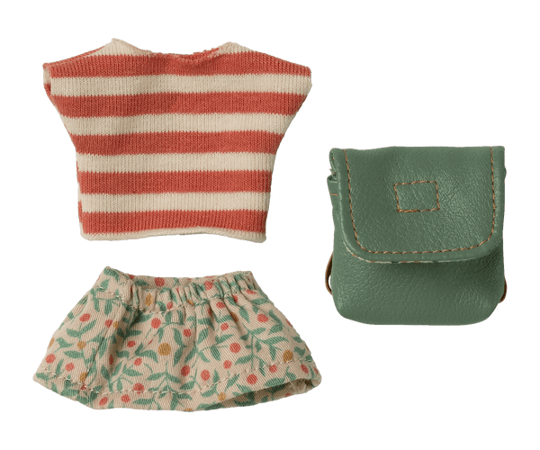 Maileg, Clothes and Bag, Big Sister Mouse - Green