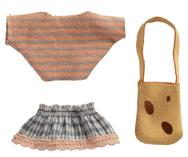 Maileg, Clothes and Bag, Little Sister Mouse