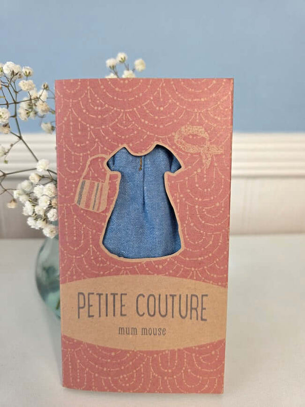Maileg, Denim Dress, Headband & Bag, Mum Mouse