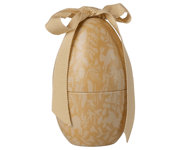 PRE-ORDER Maileg, Easter Egg with Micro Rabbit, Small - Cream yellow **Due End Feb**