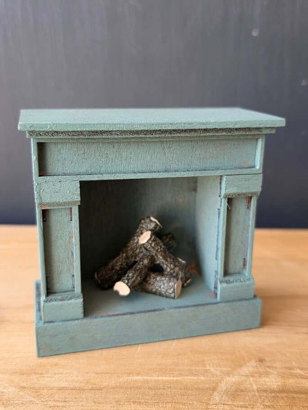 Maileg, Fireplace - Vintage Blue