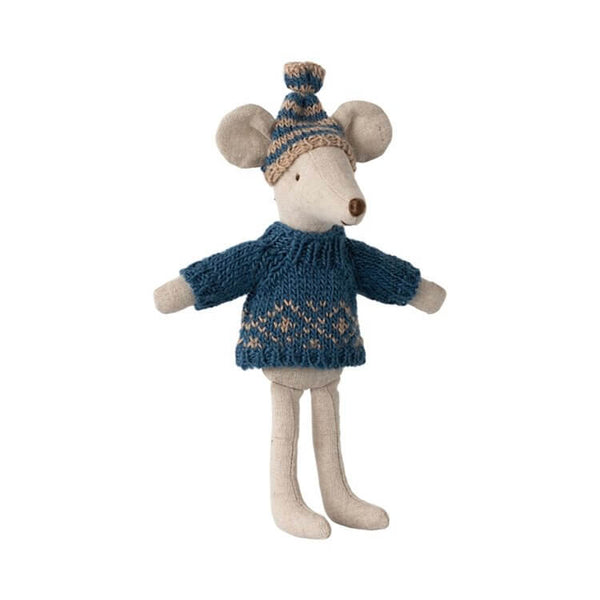 Maileg, Knitted Sweater and Hat, Dad Mouse