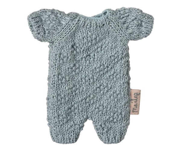 Maileg, Knitted Suit, Micro - Blue
