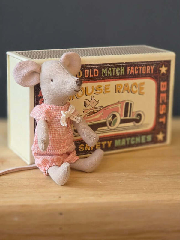 Maileg, Little Sister Mouse in Matchbox