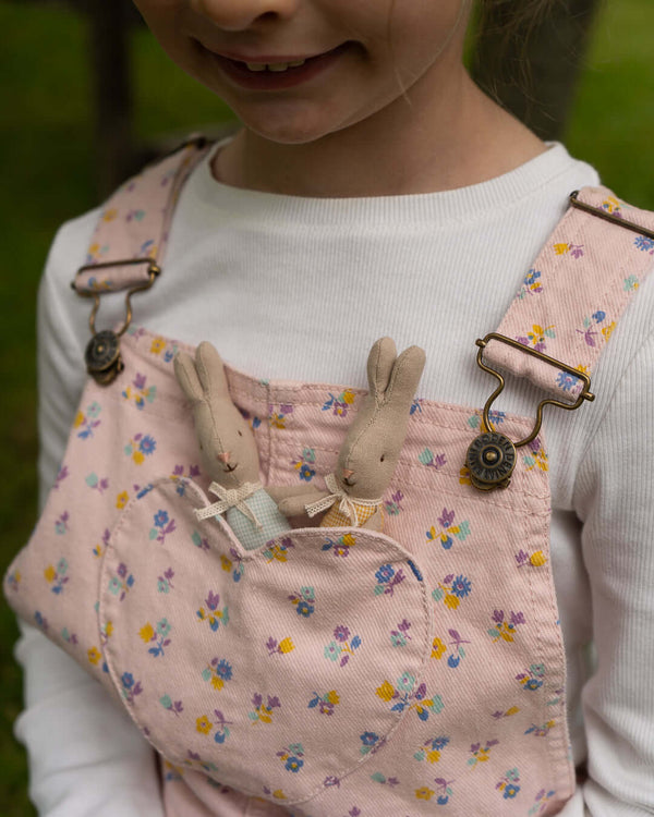 Maileg, Rabbit, My - Light Blue Check