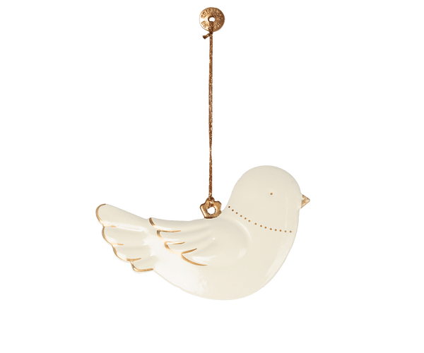 PRE-ORDER Maileg,Metal Ornament, Bird - Off White/Gold **DUE LATE SEPT**