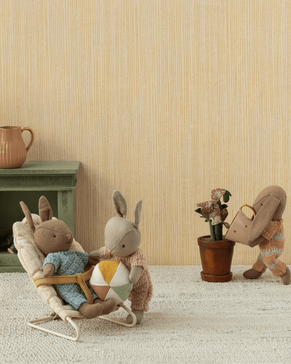 Maileg, Bunny Set, Micro - Brown - Dusty Rose