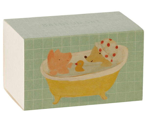 PRE-ORDER Maileg, Bathtub set, Mouse - Yellow **DUE OCT**