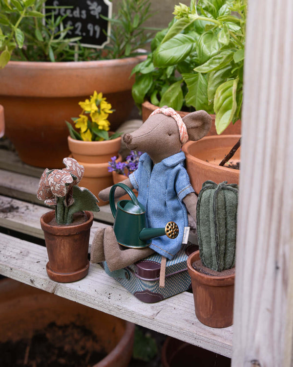 Maileg, Denim Dress, Headband & Bag, Mum Mouse