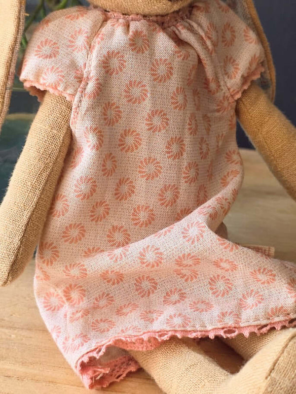 Maileg, Nightgown Pink Floral (Size 1)