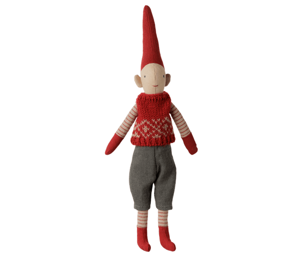 Maileg, Pixy, Size 1 - Boy - Red Knitted Vest