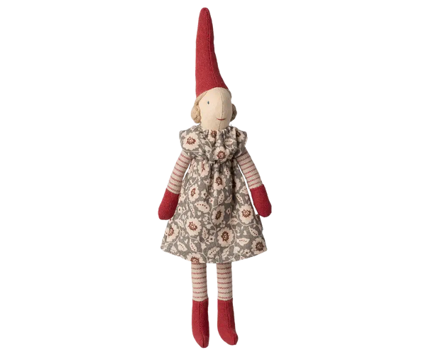 Maileg, Climbing Pixy, Girl - Winter Mint Dress (Size 1)