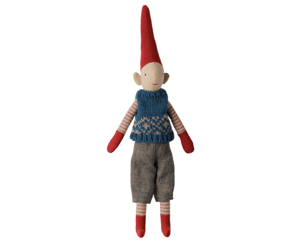 Maileg, Pixy, Size 1 - Boy - Blue Knitted Vest