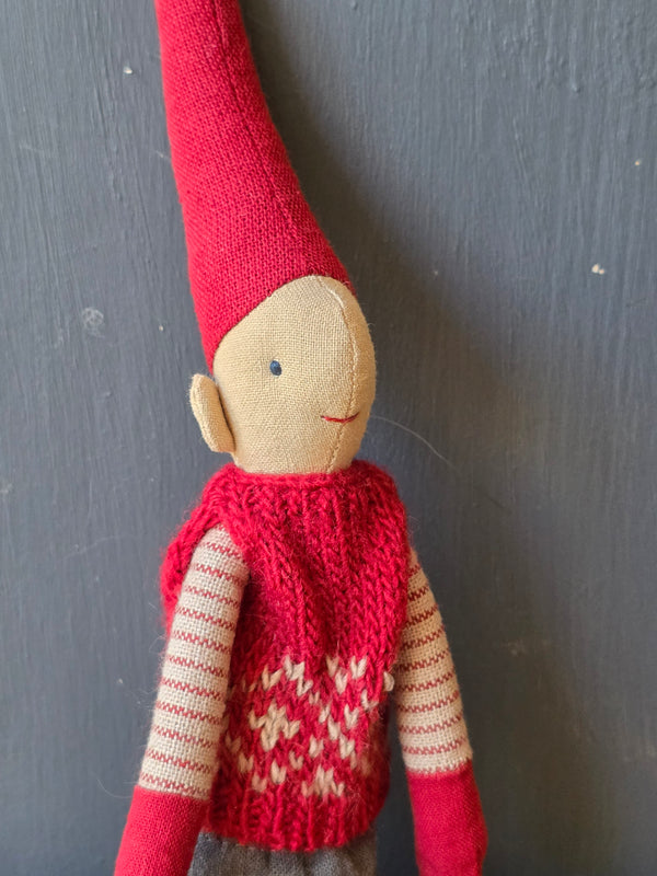 Maileg, Pixy, Size 1 - Boy - Red Knitted Vest