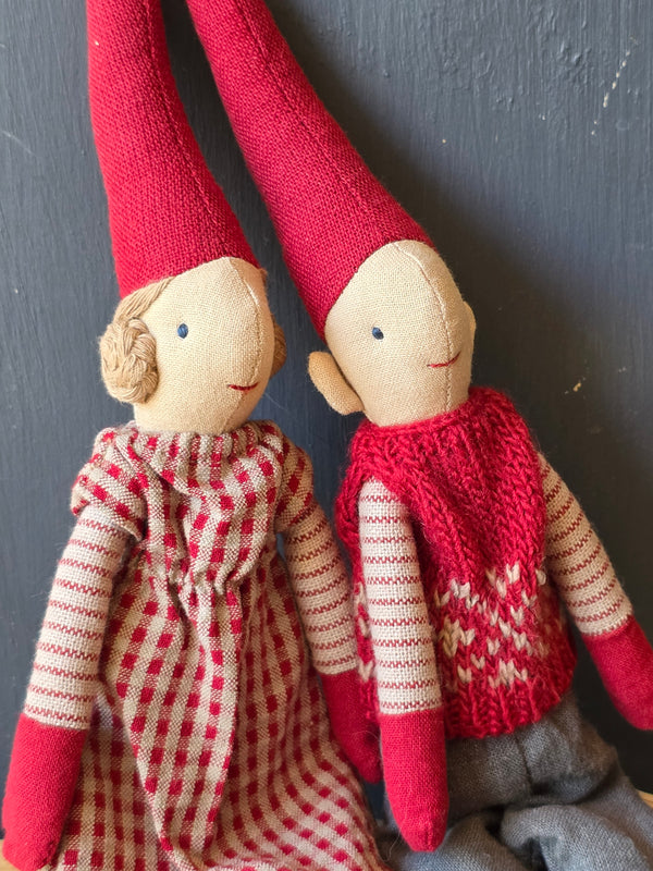 Maileg, Pixy, Size 1 - Boy - Red Knitted Vest