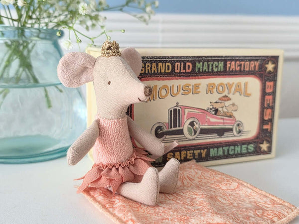 Maileg, Princess Mouse, Little Sister in Matchbox