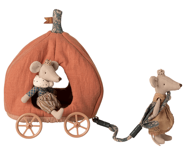 Maileg, Pumpkin Carriage, Mouse (2025)