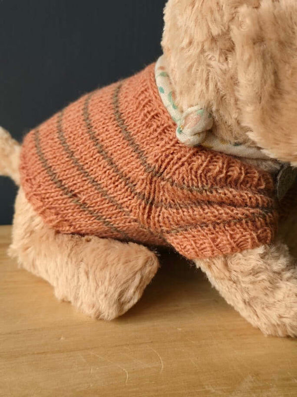 Maileg, Puppy Supply, Small, Knitted Sweater - Coral