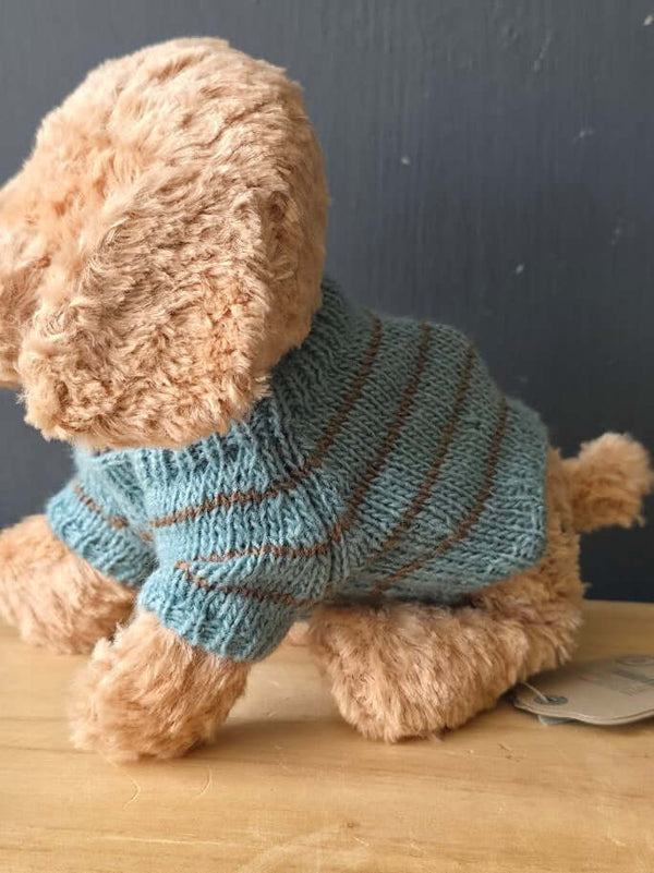 Maileg, Puppy Supply, Small, Knitted Sweater - Dusty Blue