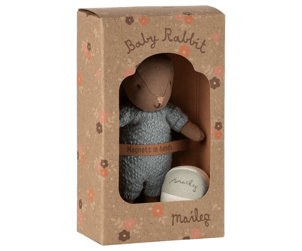 Maileg, Rabbit Set, Micro - Brown Blue