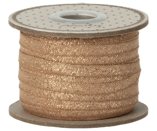 Maileg, Ribbon, 25 m - Vintage Rose/Gold