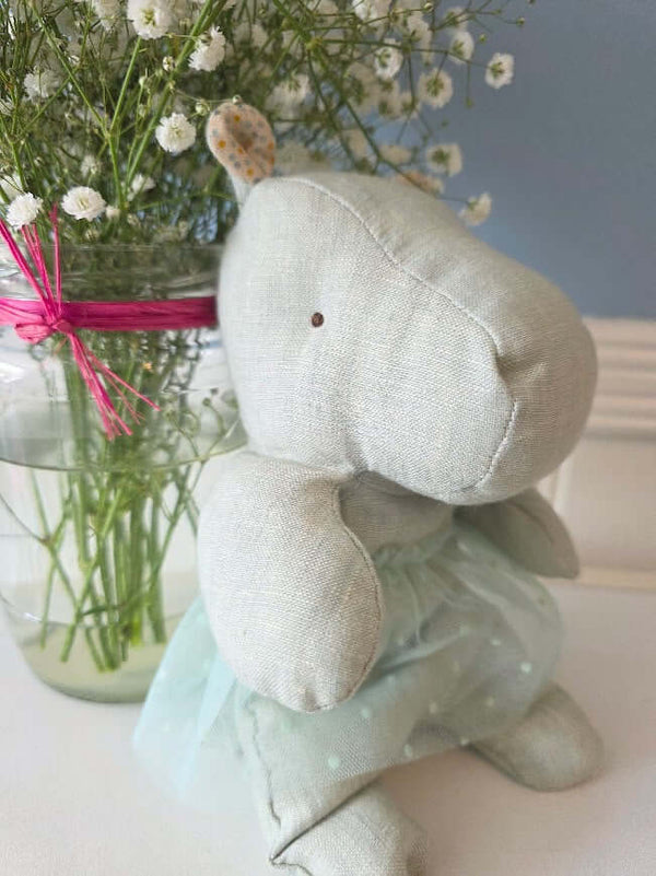 Maileg, Safari Friends, Hippo w. Tutu, Small - Mint