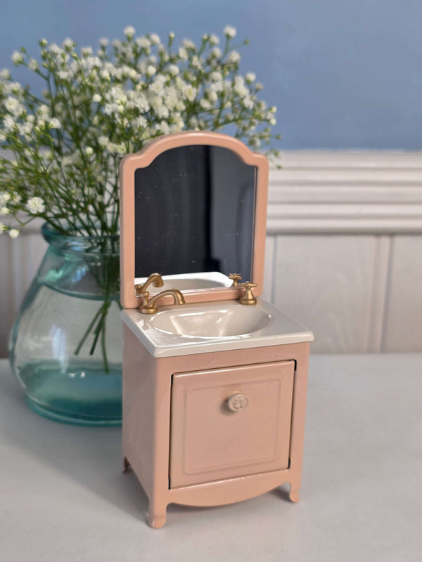Maileg, Sink Dresser w. Mirror, Mouse - Powder