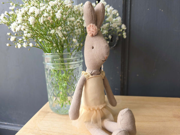 Maileg, Size 1 Rabbit In Cream Ballerina Outfit