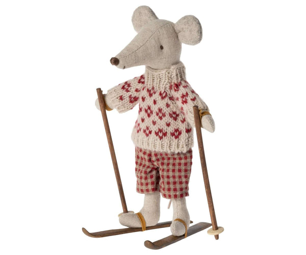 Maileg, Ski and Ski Poles, Mum & Dad Mouse