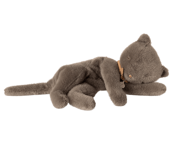 Maileg, Sleeping Kitten Plush, Medium - Grey