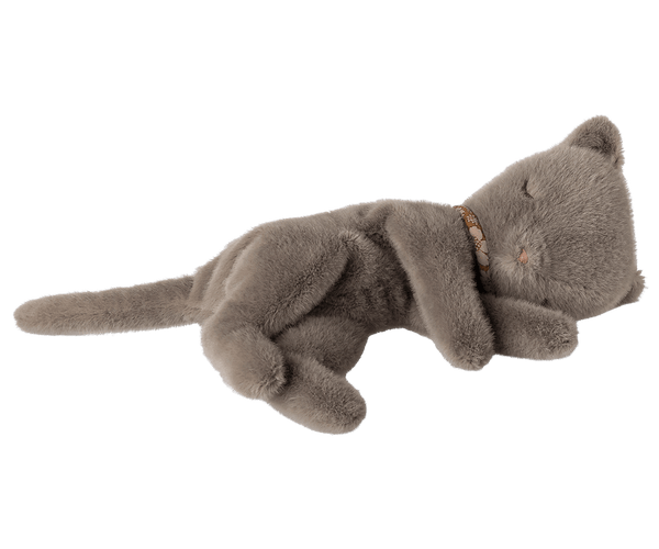 Maileg, Sleeping Kitten Plush, Small - Grey