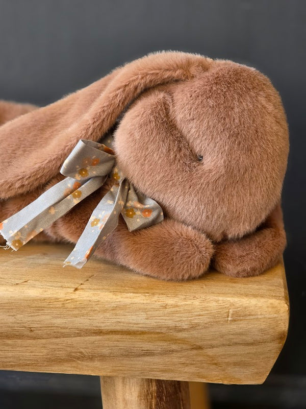 Maileg, Sleeping Bunny Plush, Small - Soft Brown