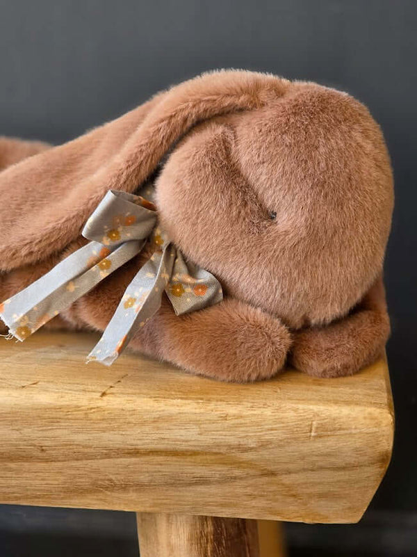 Maileg, Sleeping Bunny Plush, Small - Soft Brown