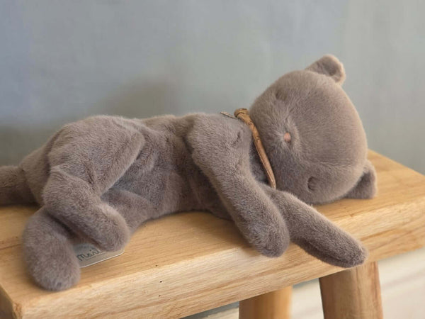 Maileg, Sleeping Kitten Plush, Medium - Grey