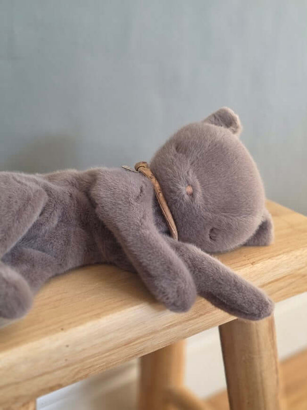 Maileg, Sleeping Kitten Plush, Medium - Grey