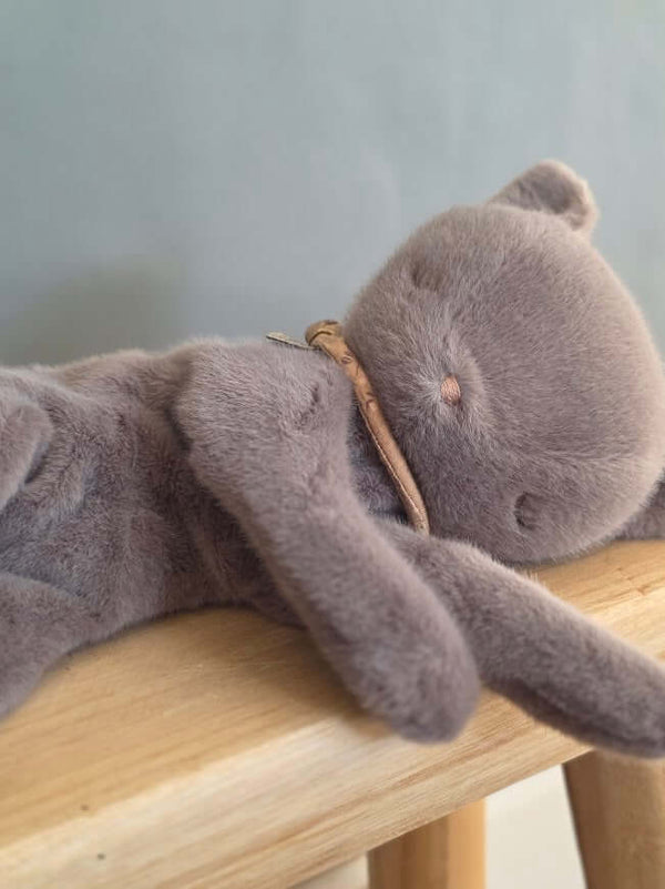 Maileg, Sleeping Kitten Plush, Medium - Grey