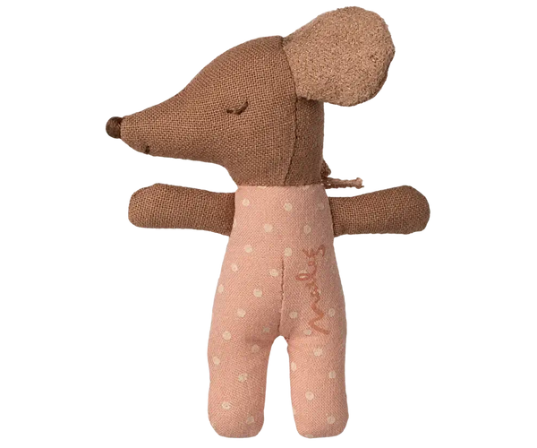 Maileg, Sleepy Wakey Baby Mouse in Matchbox - Rose