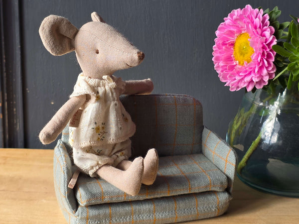 Maileg, Sofa Bed, Mouse - Checker