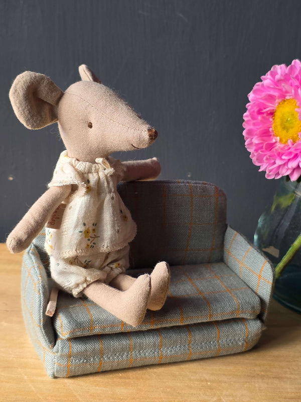 Maileg, Sofa Bed, Mouse - Checker