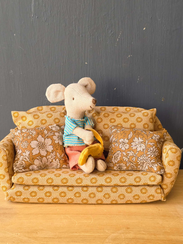 Maileg, Sofa Bed, Mouse, Large - Ocher
