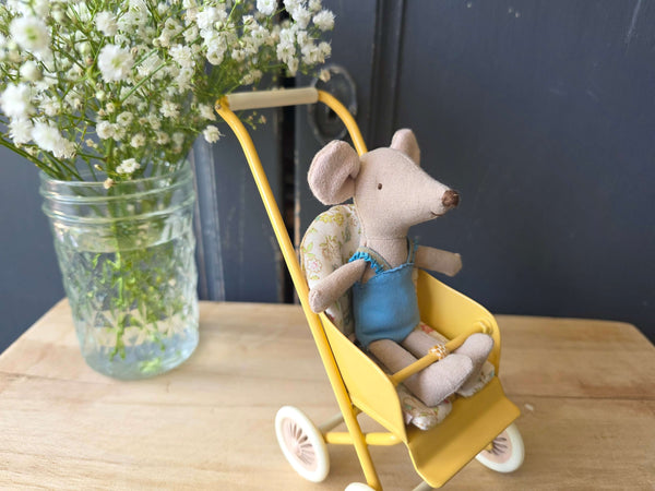 Maileg, Stroller Micro - Yellow