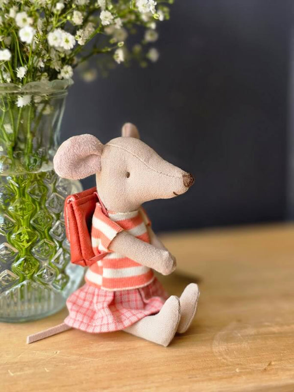 Maileg, Tricycle Mouse, Big Sister - Coral