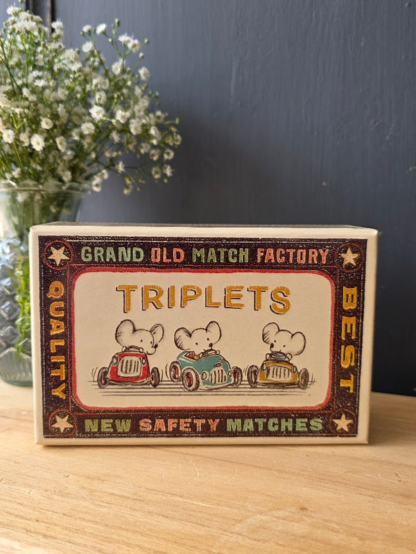 Maileg, Triplets, Baby Mice in Matchbox - Checker