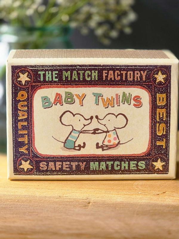 Maileg, Twins, Baby Mice in Matchbox - Checker