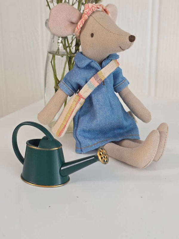 Maileg, Watering Can, Mouse - Dark Green