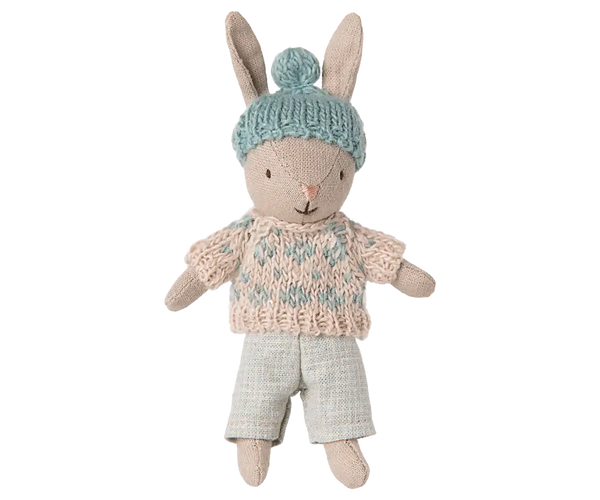 *PRE-ORDER* Maileg, Winter Rabbit, Micro - Sand Mint (DUE NOV)